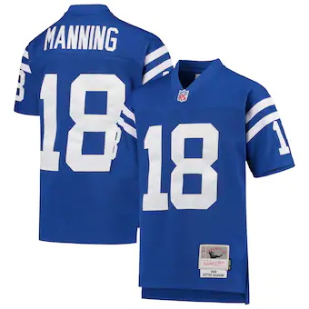youth mitchell and ness peyton manning royal indianapolis c